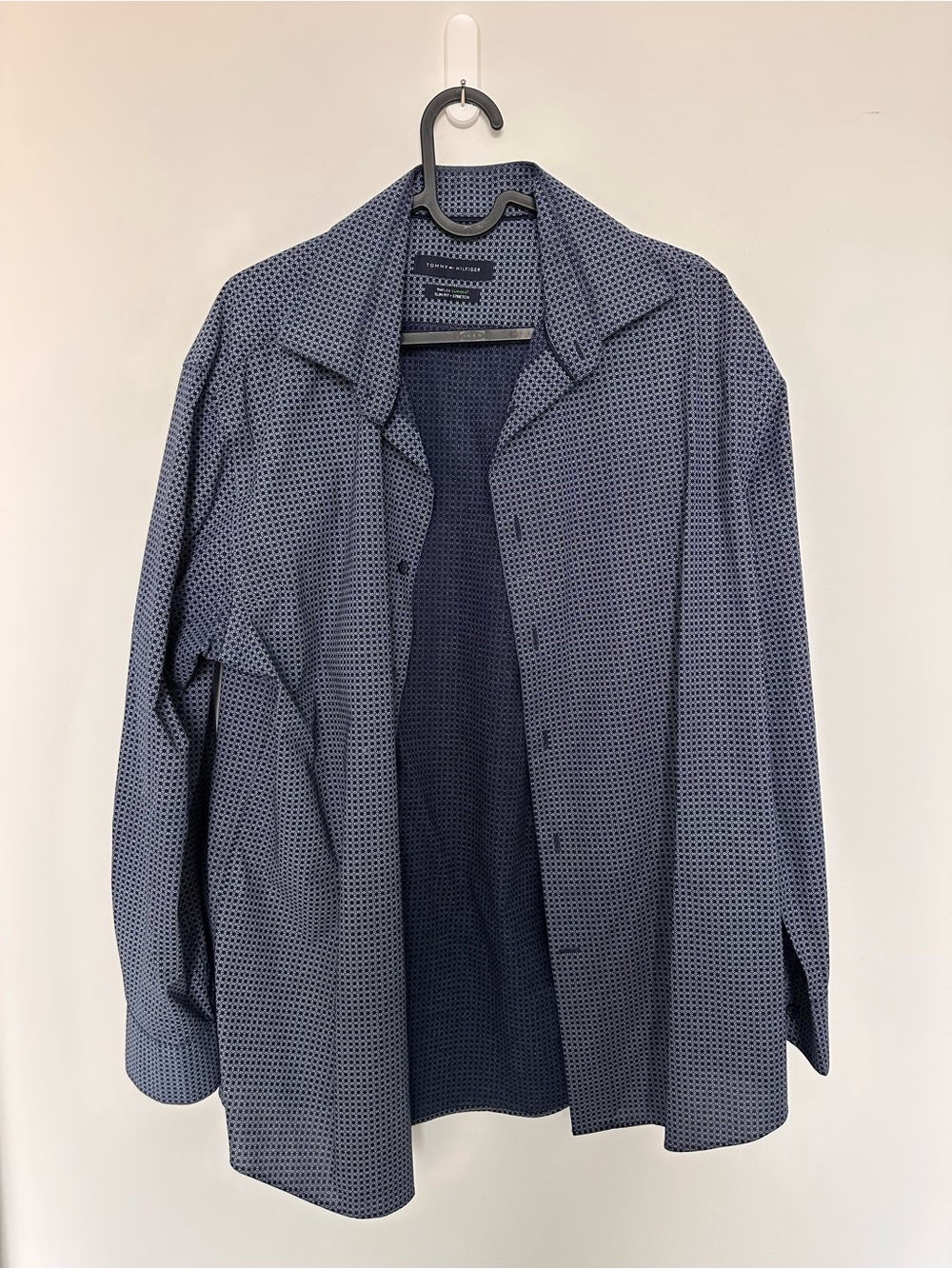 Tommy Hilfiger Navy Micro-Pattern Button-Down Shirt